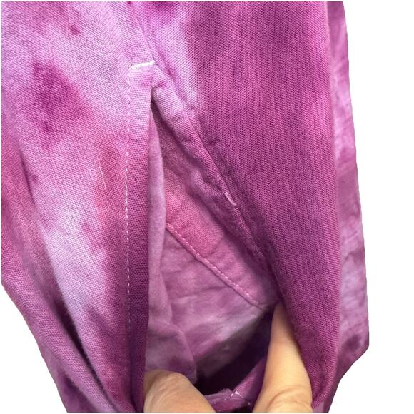 Old Navy Shirt Dress 2X Womens Lounge Beach Coverup Casual Tie Dye Pockets - Picture 4 of 10